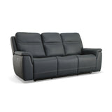 Sawyer Power Reclining Sofa With Power Headrests & Lumbar - Marine | Flexsteel