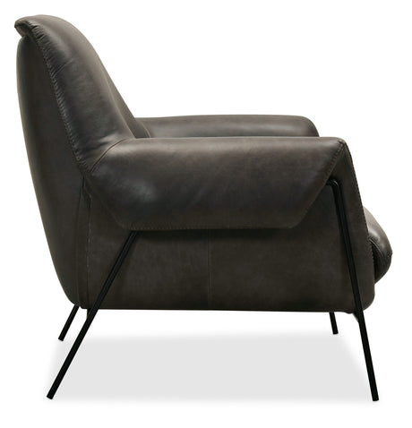 Ambroise Metal Frame Club Chair - Dark Gray / Black by Hooker Furniture - View 3