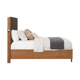 Lincoln King Upholstered Bed - Warm Walnut | Flexsteel