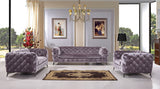 Delilah Modern Grey Fabric Sofa Set - View Image 1