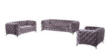 Delilah Modern Grey Fabric Sofa Set - View Image 1