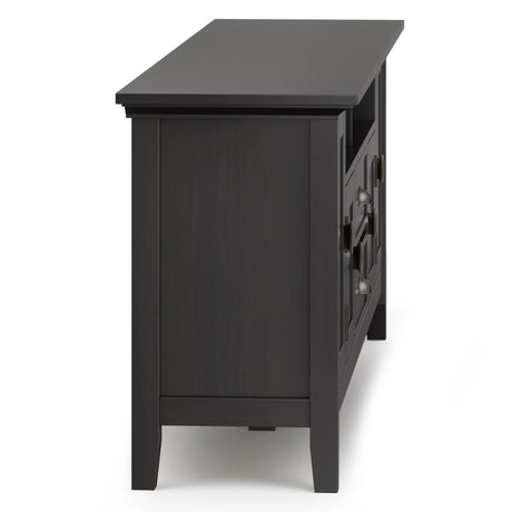 Redmond 72 inch Wide Solid Wood TV Stand in Hickory Brown For TVs up to 80 inches - sold by Home Elegance USA