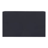 Black rectangular object on a white background