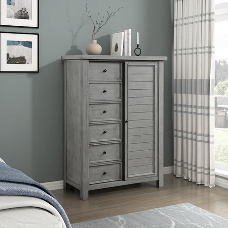 Logandale Antique Gray Platform Storage Bedroom Set – Homelegance - sold by Home Elegance USA