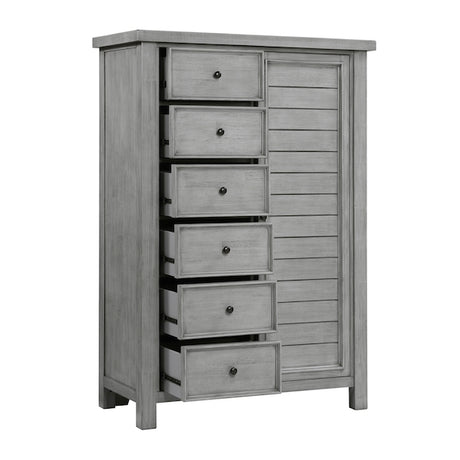 Logandale Antique Gray Platform Storage Bedroom Set – Homelegance - sold by Home Elegance USA