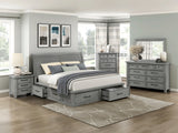 Logandale Antique Gray Platform Storage Bedroom Set – Homelegance - Home Elegance USA