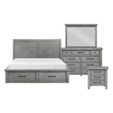 Logandale Antique Gray Platform Storage Bedroom Set – Homelegance - Home Elegance USA