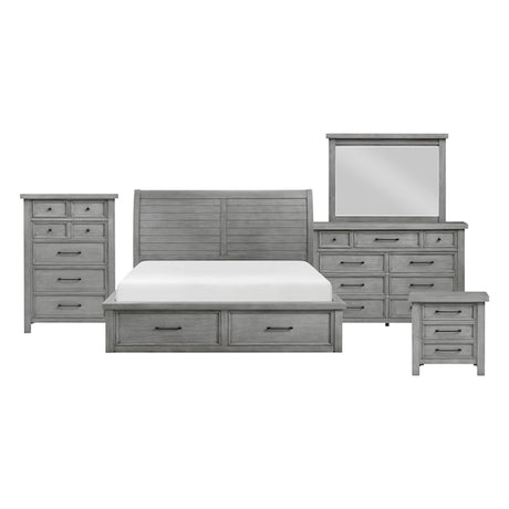 Logandale Antique Gray Platform Storage Bedroom Set – Homelegance - sold by Home Elegance USA