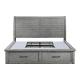 Logandale Antique Gray Platform Storage Bedroom Set – Homelegance - Home Elegance USA