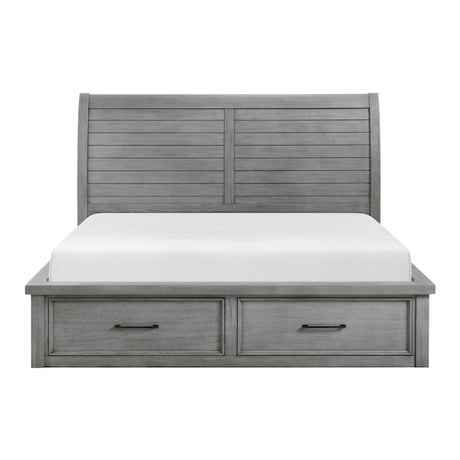 Logandale Antique Gray Platform Storage Bedroom Set – Homelegance - sold by Home Elegance USA