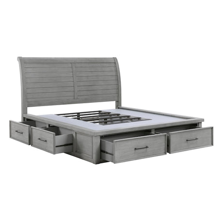 Logandale Antique Gray Platform Storage Bedroom Set – Homelegance - sold by Home Elegance USA