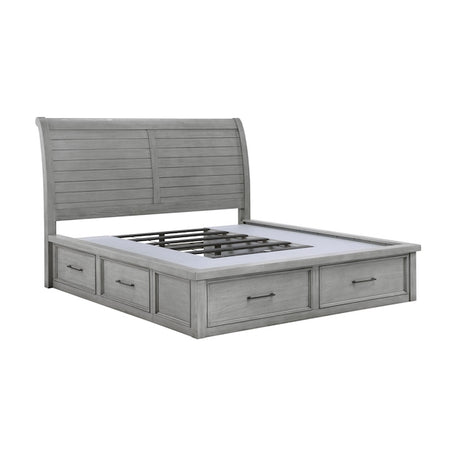 Logandale Antique Gray Platform Storage Bedroom Set – Homelegance - sold by Home Elegance USA