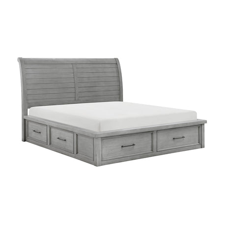 Logandale Antique Gray Platform Storage Bedroom Set – Homelegance - sold by Home Elegance USA