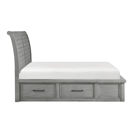 Logandale Antique Gray Platform Storage Bedroom Set – Homelegance - sold by Home Elegance USA