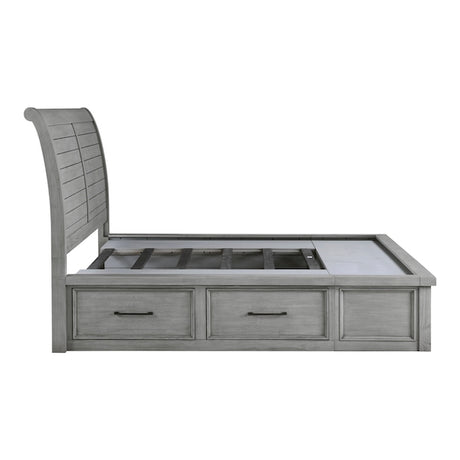 Logandale Antique Gray Platform Storage Bedroom Set – Homelegance - sold by Home Elegance USA