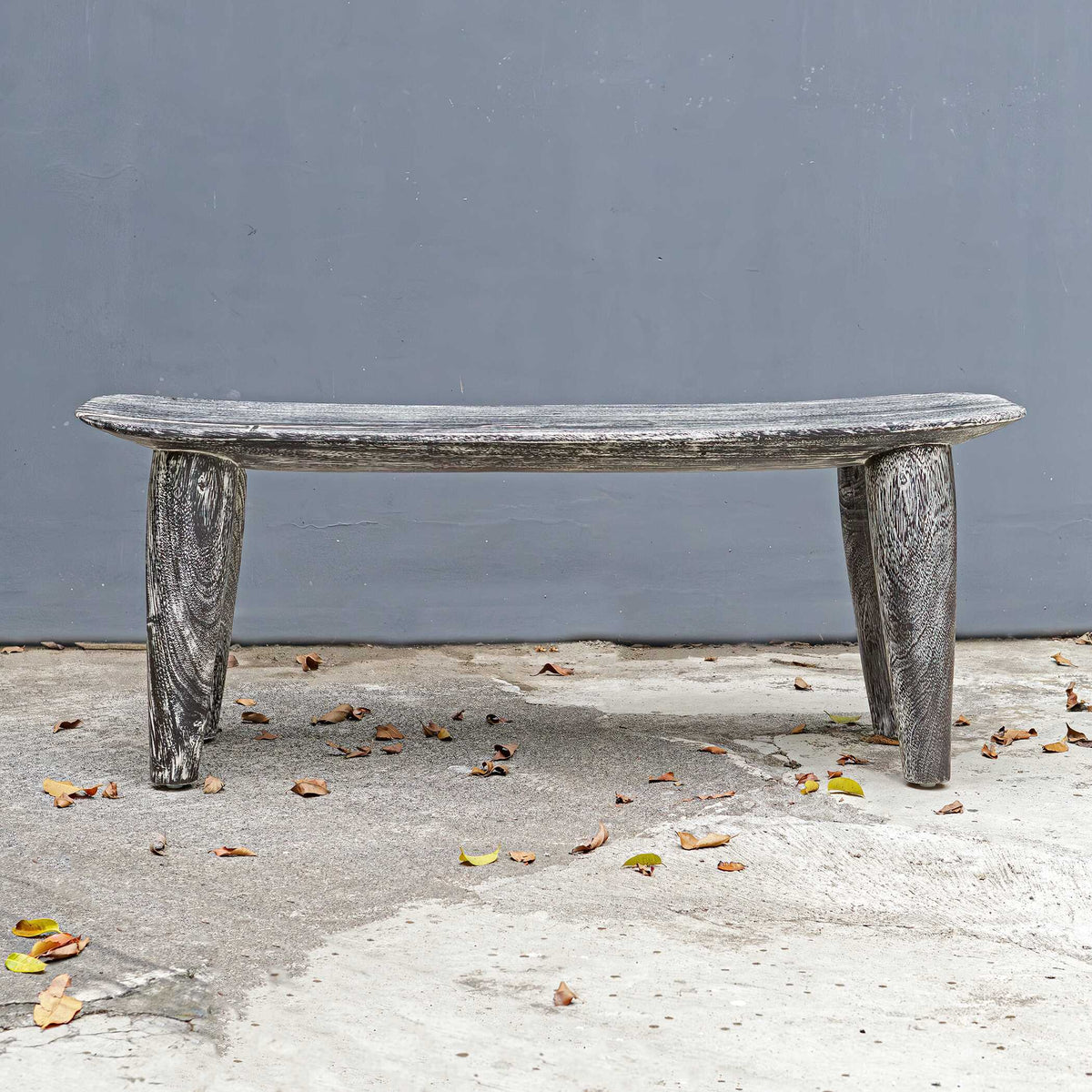 Fade To Black Wood Bench - Black / White by Uttermost - View 3