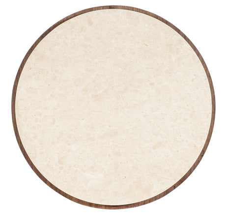 Eleana Marble Top Round End Table Medium Wood - Beige / Dark Brown by Hooker Furniture - View 6