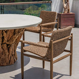 Sumba Golden Flax Outdoor Dining Chair - Light Brown by Uttermost - View 5