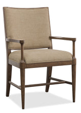 Cashiers Arm Fabric Chair Chestnut / Willarae Cashew - Dark Brown / Beige by Hooker Furniture - View 1