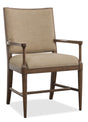 Cashiers Arm Fabric Chair Chestnut / Willarae Cashew - Dark Brown / Beige by Hooker Furniture - View 1