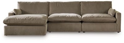 Ashley Cocoa Sophie 15706S3 3 - Piece Sectional Sofa Chaise - Velvet - 15706S3 - Home Elegance USA - 1