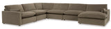 Cocoa Sophie 15706S7 6-Piece Sectional with Chaise - Velvet | Ashley