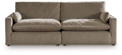 Ashley Cocoa Sophie 15706S1 2 - Piece Sectional Loveseat - Velvet | Home Elegance USA