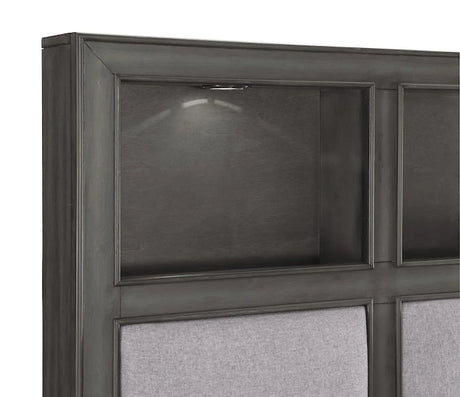 Wittenberry Queen Platform Bed In Gray 1573-1* | Homelegance - sold by Home Elegance USA