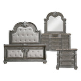 Bennington Gray Sleigh Bed Bedroom Set with Marble Tops – Homelegance - Home Elegance USA