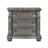 Bennington Gray Sleigh Bed Bedroom Set with Marble Tops – Homelegance - Home Elegance USA