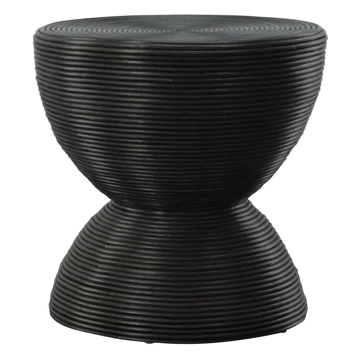 Bongo Black Rattan Side Table by Uttermost - View 1