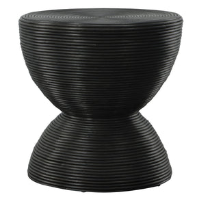 Bongo Black Rattan Side Table by Uttermost - View 1