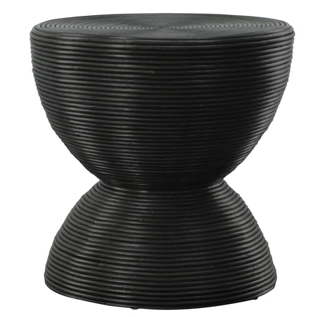 Bongo Black Rattan Side Table by Uttermost - View 1