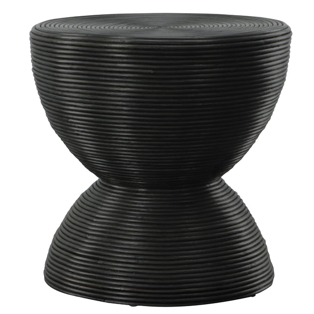 Bongo Black Rattan Side Table by Uttermost - View 1