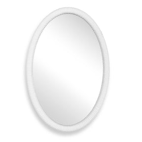 Bali Ribbed Oval Mirror - White by Uttermost - View 1