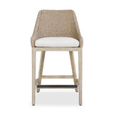 Paloma Outdoor Wicker Counter Stool Brown / Gray / White - Light Brown / White by Uttermost - View 1