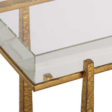 Midas Thick Crystal Accent Table - Gold by Uttermost - View 7