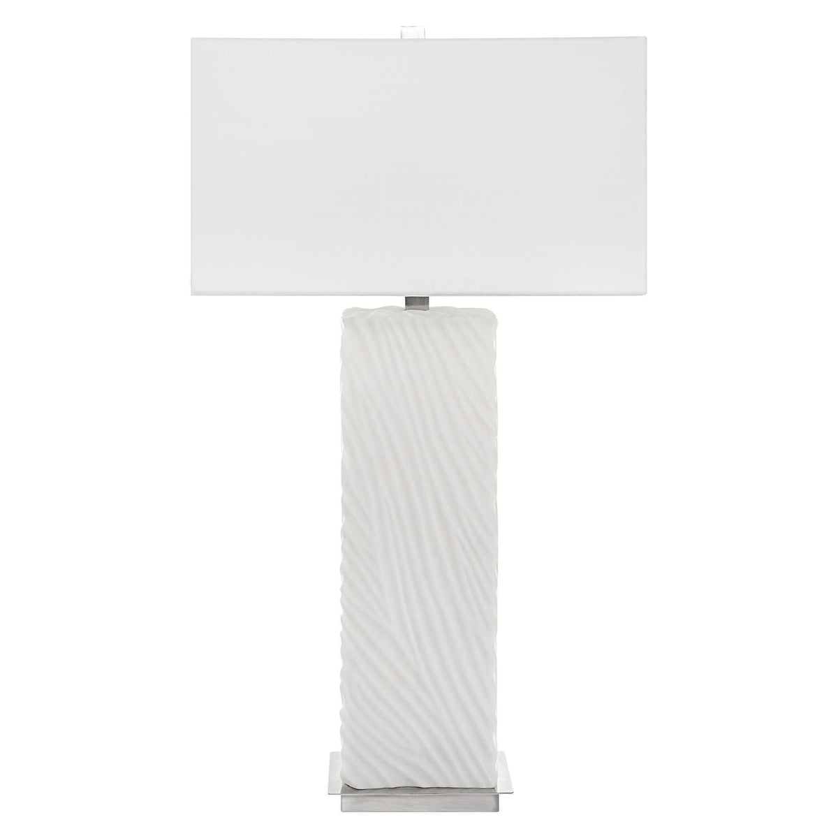 Pillar Marble Table Lamp - White by Uttermost - View 4