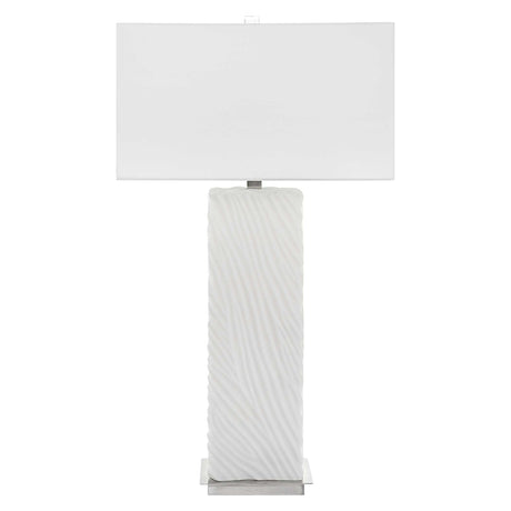 Pillar Marble Table Lamp - White by Uttermost - View 4