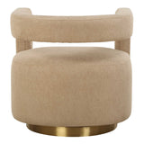 Grounded Modern Swivel Chair - Light Brown by Uttermost - View 7