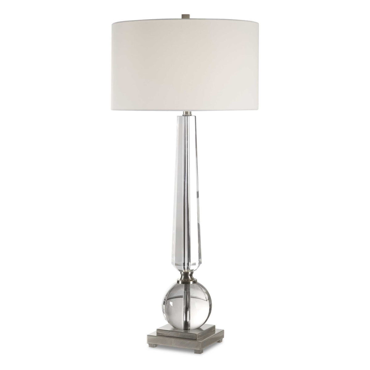 Crista Crystal Lamp - Silver / Beige by Uttermost - View 1