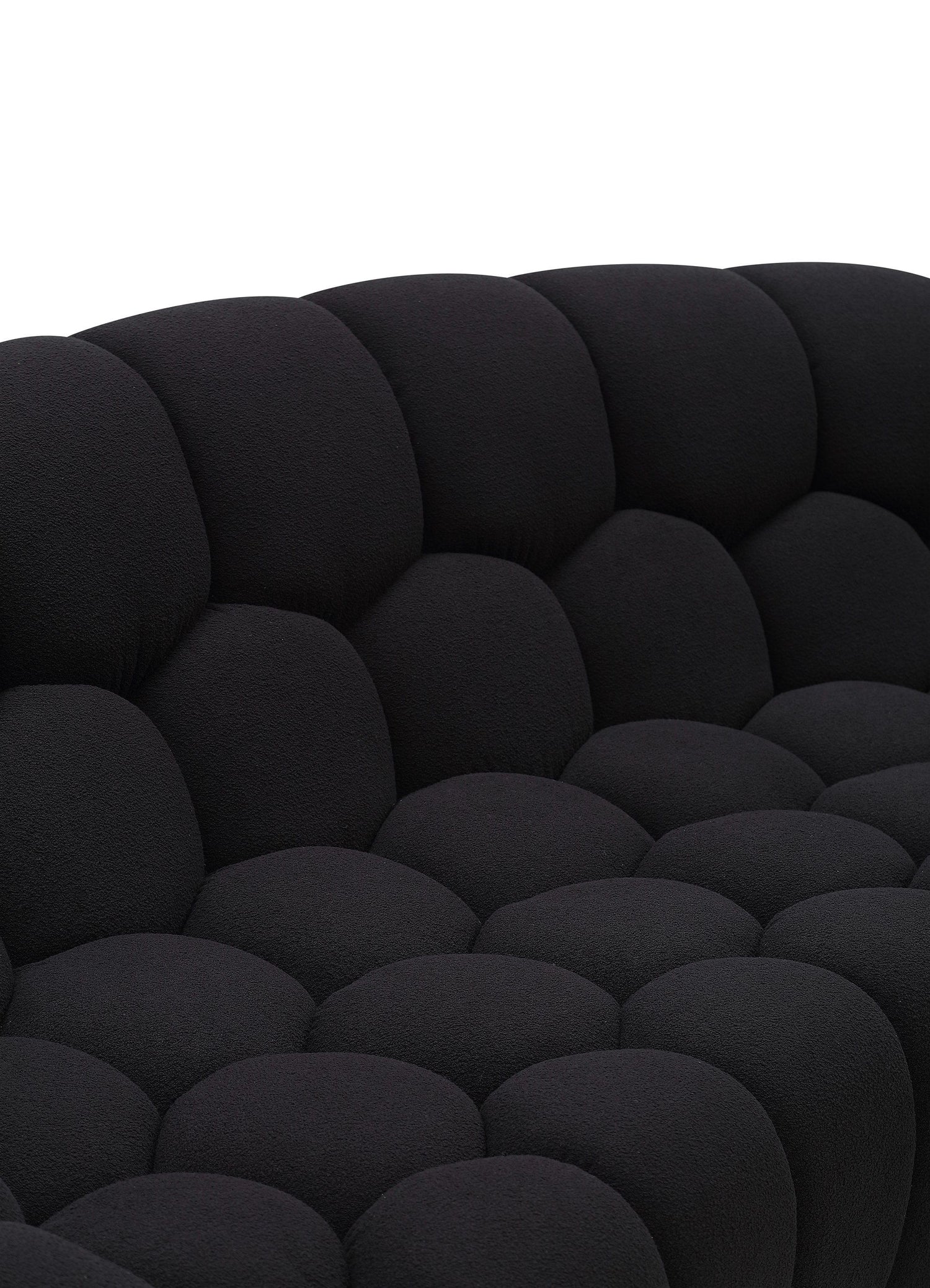 Divani Casa Yolonda - Modern Curved Black Fabric Loveseat | VIG - Home Elegance USA