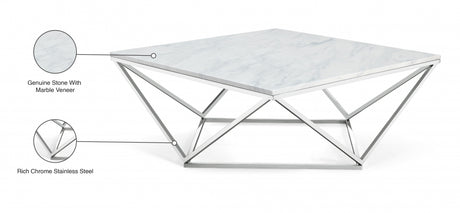 Skyler 3 Piece Occasional Table Set In Chrome - 244-3Set | Meridian - sold by Home Elegance USA