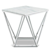 Skyler 3 Piece Occasional Table Set In Chrome - 244-3Set | Meridian - sold by Home Elegance USA