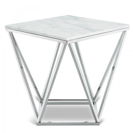 Skyler 3 Piece Occasional Table Set In Chrome - 244-3Set | Meridian - sold by Home Elegance USA