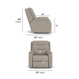Arlo Transitional Fabric Power Rocking Recliner | Flexsteel