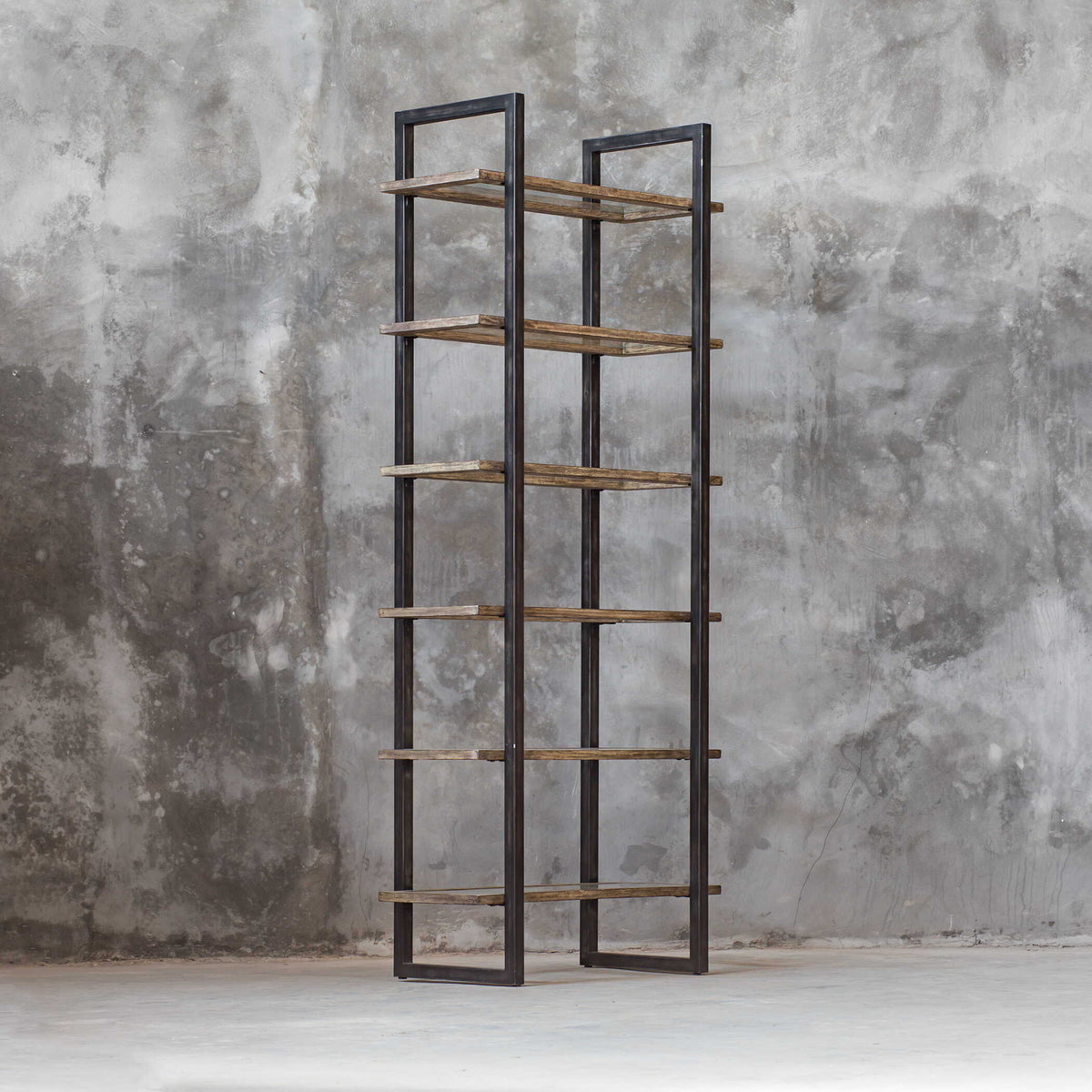 Olwyn Industrial Etagere - Dark Brown / Dark Gray by Uttermost - View 2
