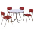 Parlisse White 5-piece Round Dining Set - sold by Home Elegance USA