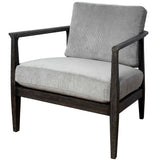Brunei Modern Accent Chair - Light Gray by Uttermost - View 3