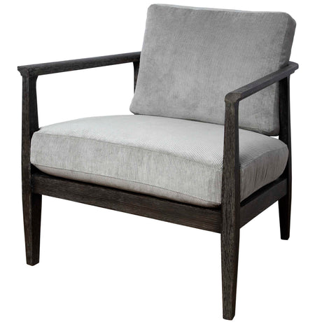 Brunei Modern Accent Chair - Light Gray by Uttermost - View 3